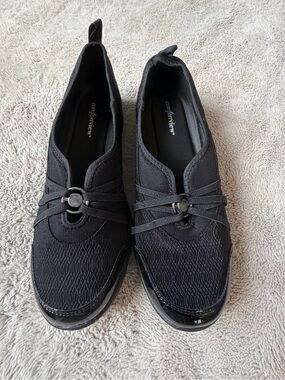Comfortview Women’s Black Slip-On Walking Shoes Cushioned Comfort Size 12W Wide